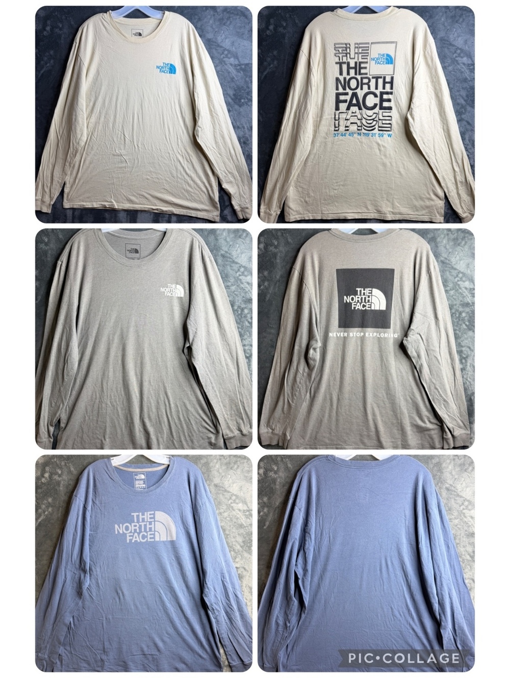 The North Face Graphic Long Sleeve Shirts Set of 3 Men’s Sz XXL